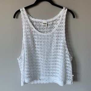 Victoria Secret (PINK) Crop Top / Tank Top - White Textured